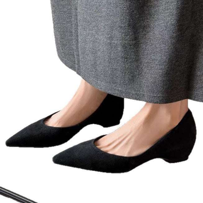 Damen bequeme und elegante Ballerina-Pumps mit spitzem Design und weich gepolsterter Innensohle EB