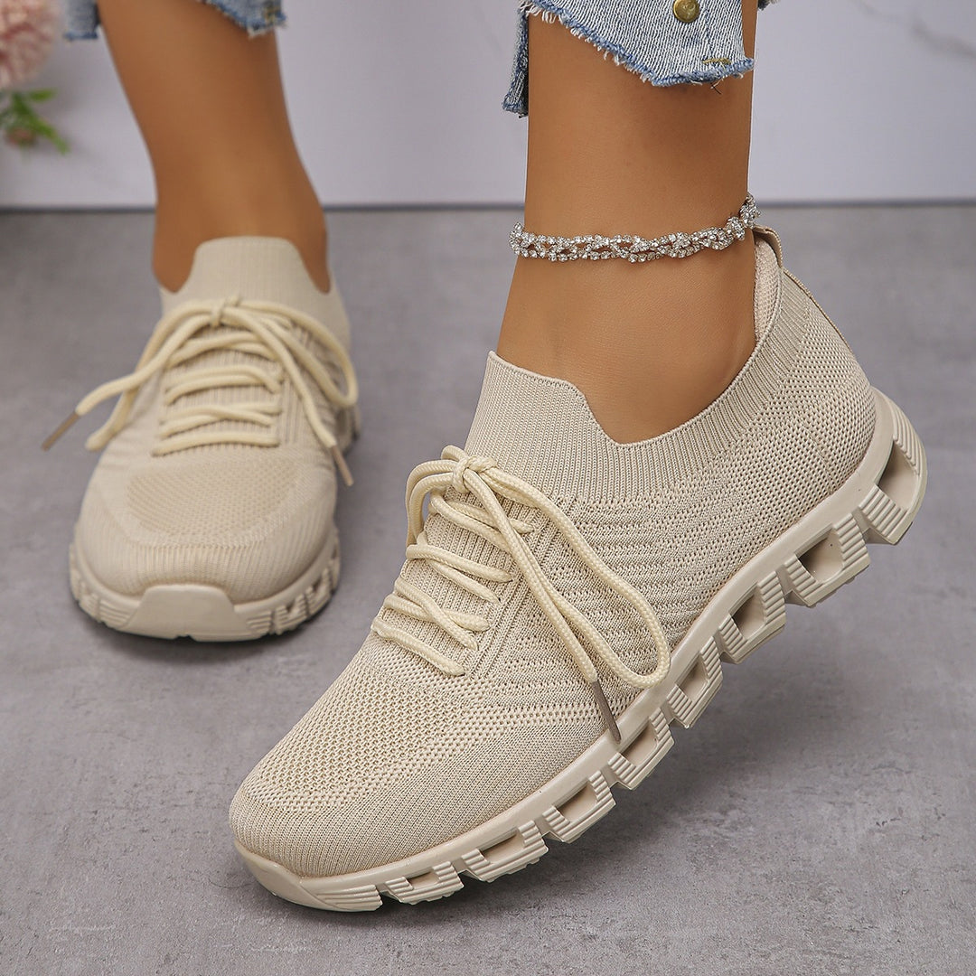 Damen Ultraleichte Sport-Sneaker mit atmungsaktiver Strickoberfläche EB