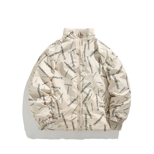 Damen Steppjacke mit modernem Print und hohem Kragen EB