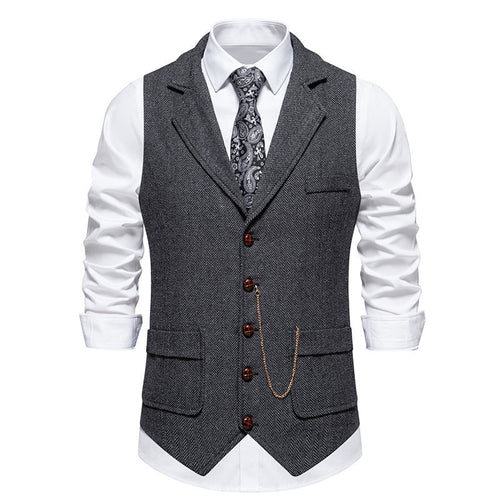 Herren elegante Weste mit zeitgemäßem Schnitt und feiner Struktur EB