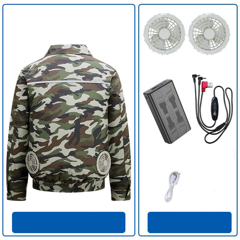 Herren nan atmungsaktive Kühljacke mit integrierten USB-Lüftern EB