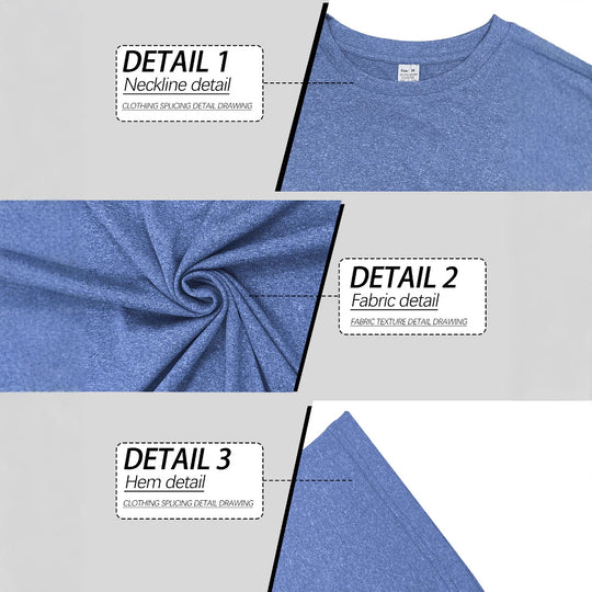 Herren nan meliertes Funktions-T-Shirt mit Rundhalsausschnitt, leichter Baumwollmischung und atmungsaktiver Struktur EB