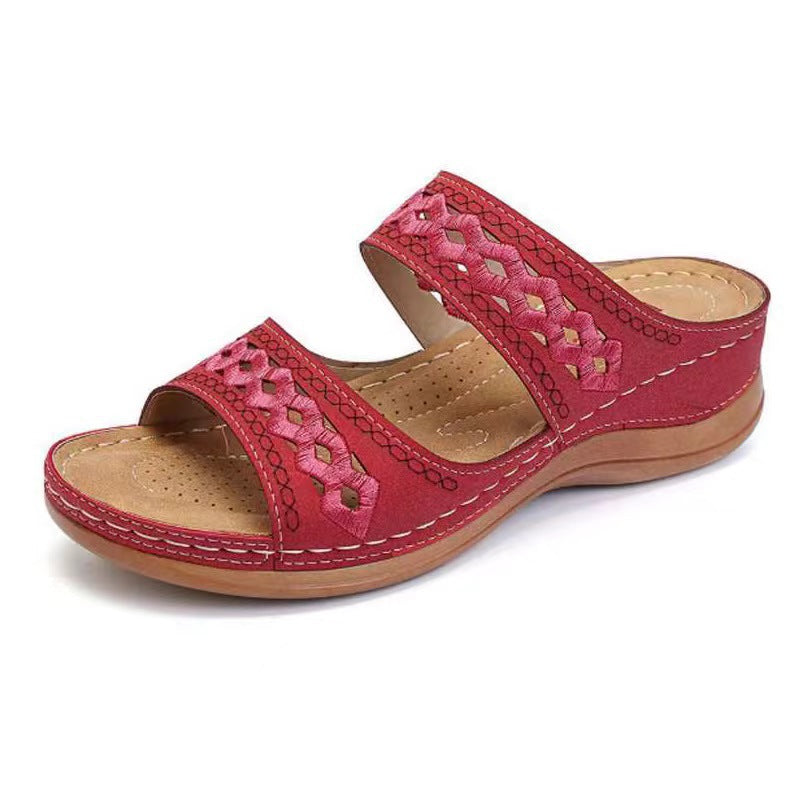 Damen Elegante Sandalen mit atmungsaktivem Obermaterial und verstellbaren Riemen EB