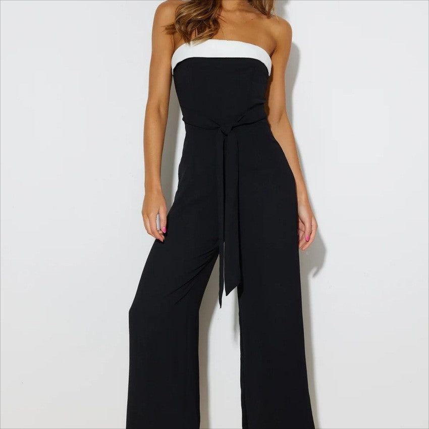 Damen Jumpsuit mit taillierendem Design und elegantem Trägerless-Schnitt EB