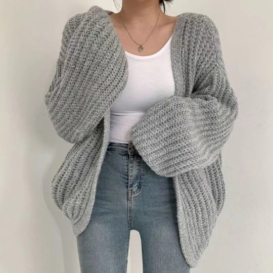Damen Oversized Strickjacke EB