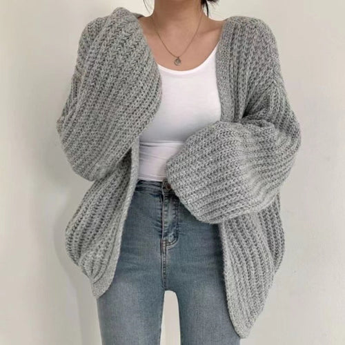 Damen Oversized Strickjacke EB