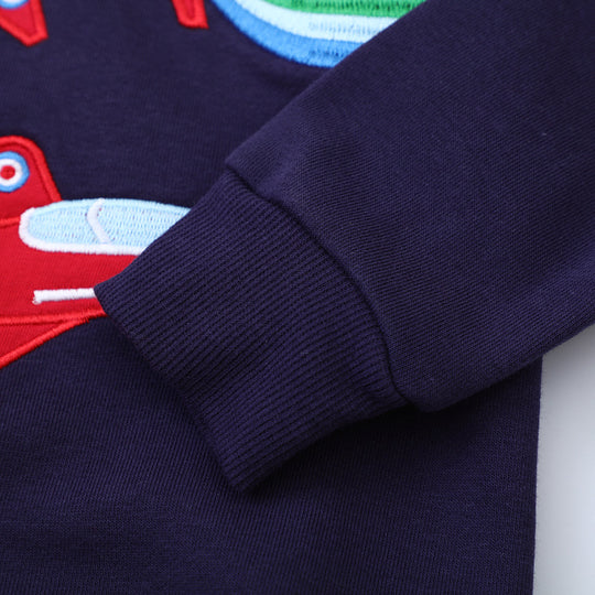 Jungen Sweatshirt mit aufregendem Flugzeug-Design EB