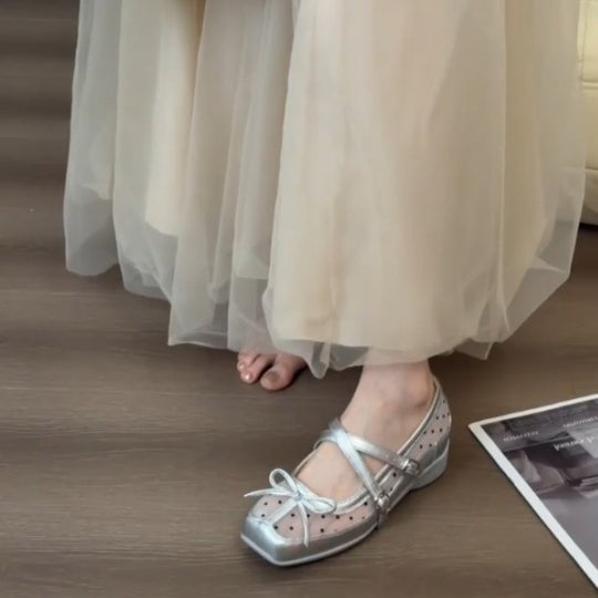 Damen Elegante und komfortable Ballerinas mit doppeltem Riemendesign EB