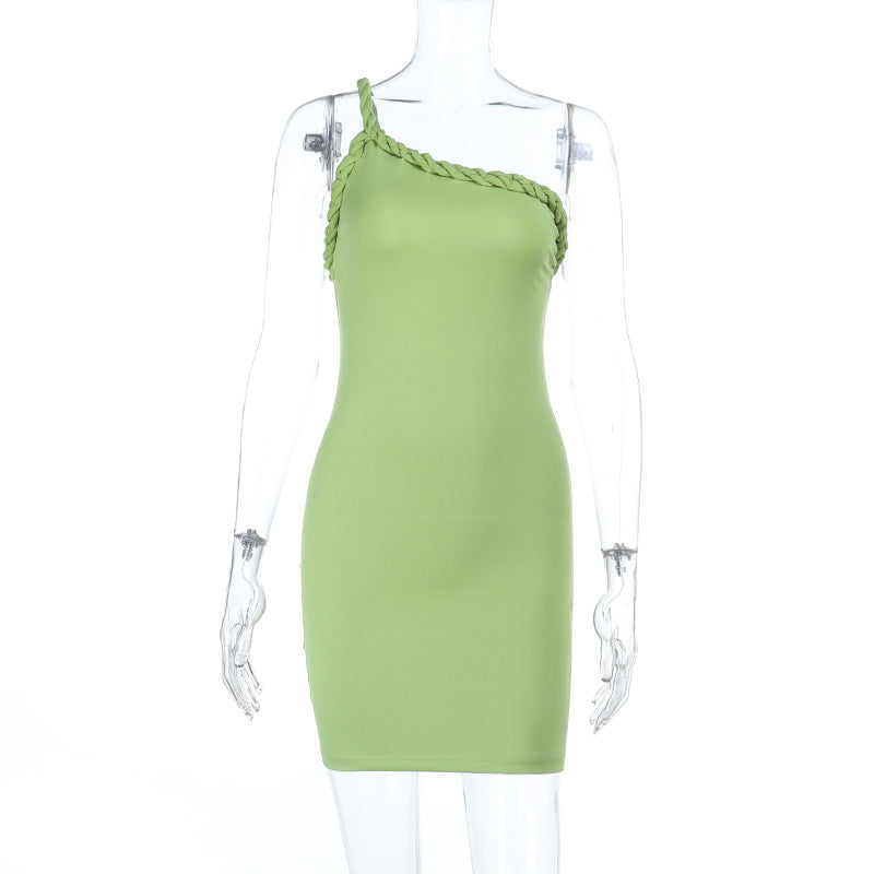 Damen Bodycon Kleid mit verspieltem schulterfreiem Design EB