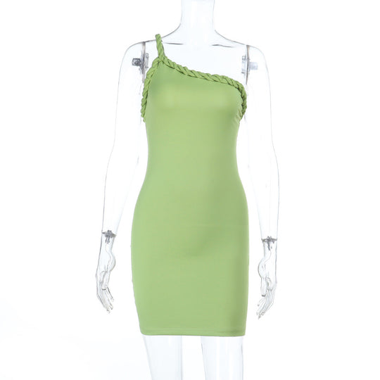 Damen Bodycon Kleid mit verspieltem schulterfreiem Design EB