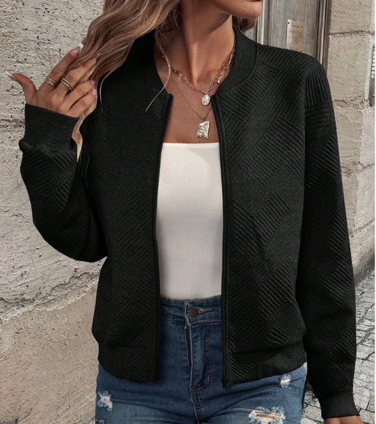 Damen strukturiertes Bomberjacke EB