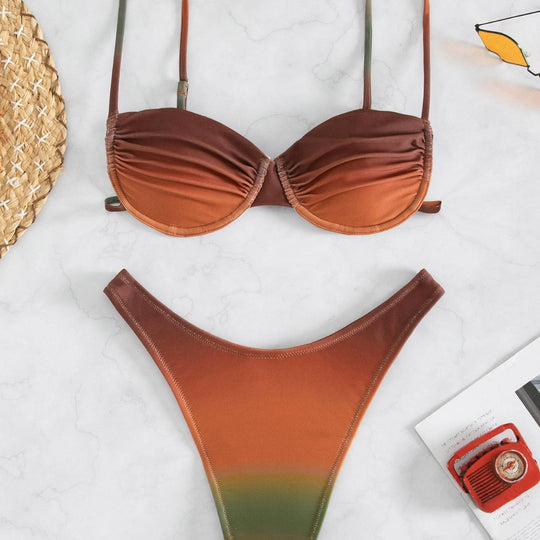 Damen Push-Up Bikini mit innovativem Farbverlauf EB