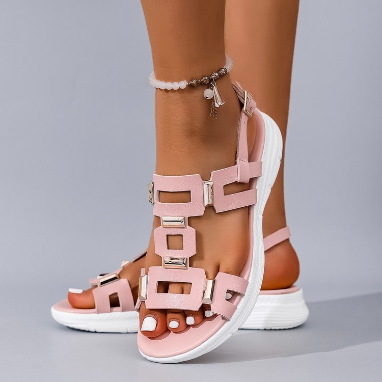 Damen Freizeitsandalen mit eleganten Schnallen EB