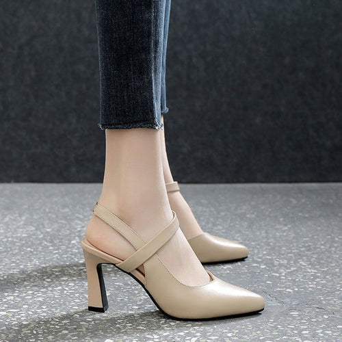 Damen Slingpumps mit verstellbarem Riemen und eleganter Absatzhöhe EB
