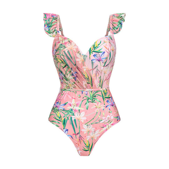 Damen Bikiniset mit eleganten, langen transparenten Ärmeln EB