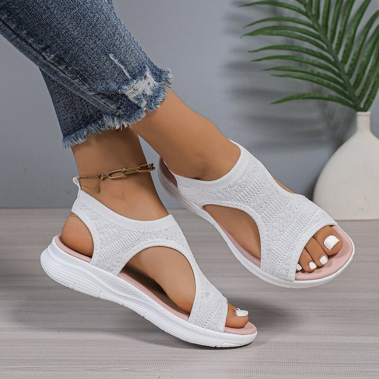 Damen bequeme Sandalen mit atmungsaktivem Obermaterial EB