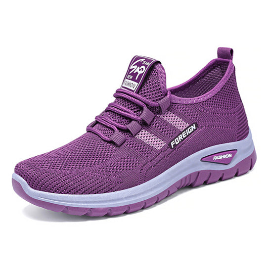 Damen Sportliche Mesh-Sneaker mit atmungsaktiver Struktur und dämpfender Sohle EB