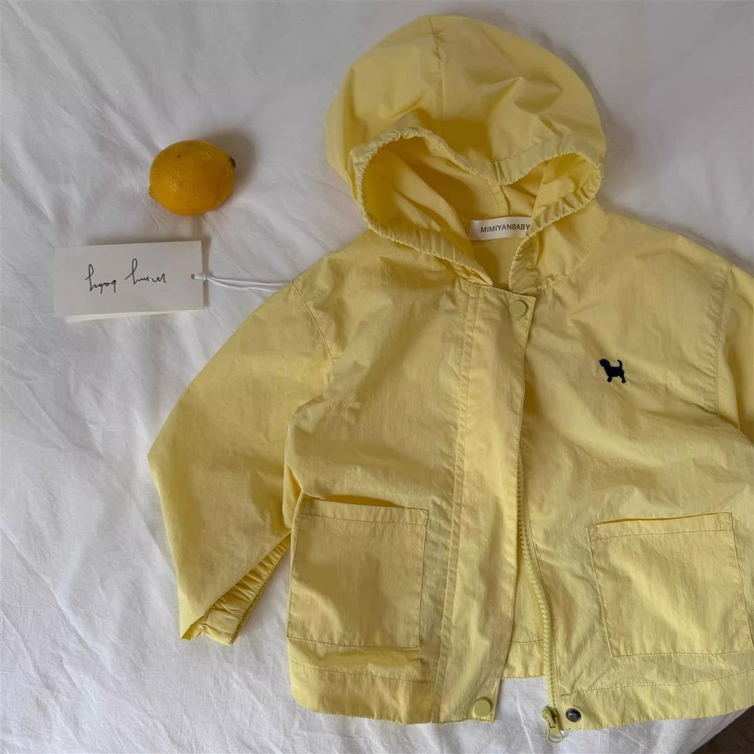 Unisex nan leichtgewicht Kapuzenpackbare Windbreaker-Jacke mit elastischen Bündchen und vorderen Patten Taschen EB
