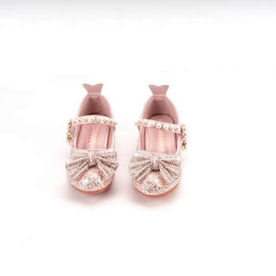 Damen Glitzernde Ballerinas mit Perlenverschluss EB