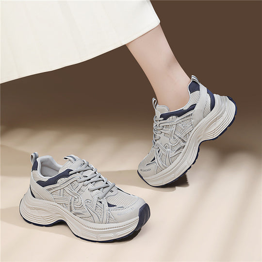 Damen Sportliche Fitness-Sneaker mit dämpfender Sohle und atmungsaktivem Obermaterial EB