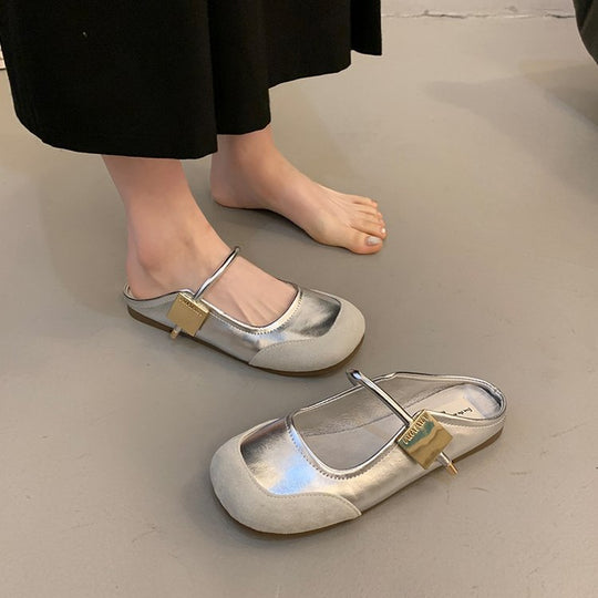 Damen elegante Ballerinas mit modischem Riemchen und komfortabler Innensohle EB