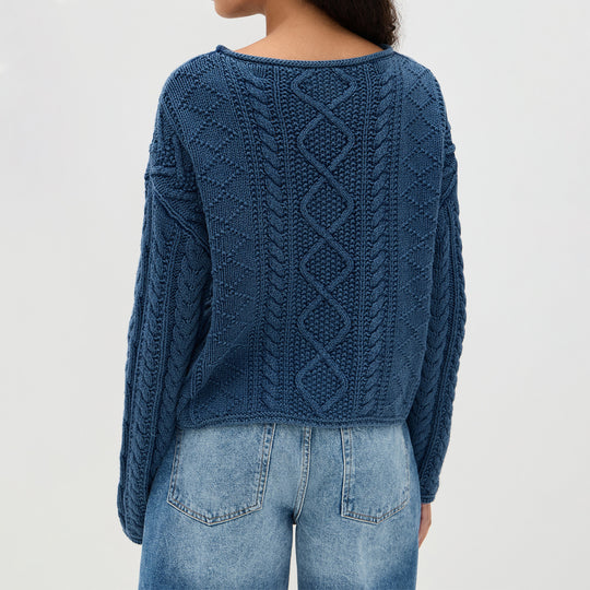 Damen Strickpullover mit amerikanischem Flaggen-Design EB