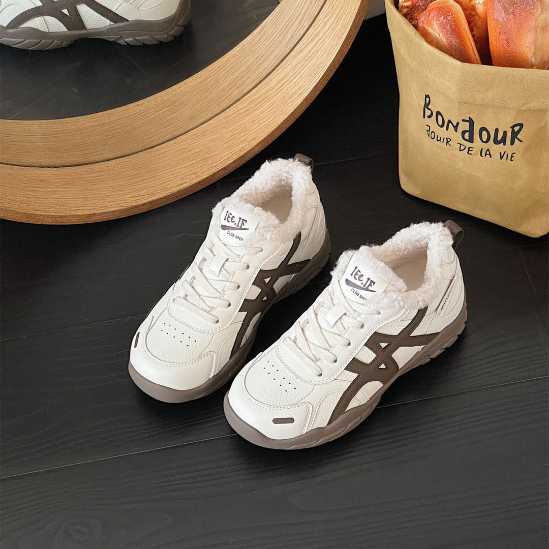 Damen Sportliche Sneakers mit kuscheligem Innenfutter und atmungsaktivem Obermaterial EB