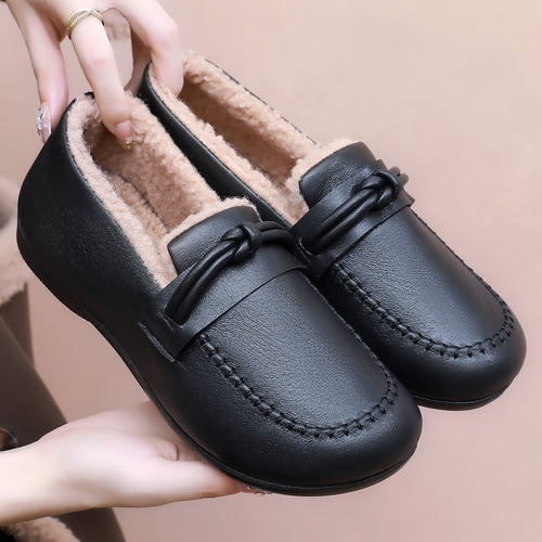 Damen Elegante und bequeme Mokassins mit wärmendem Futter EB