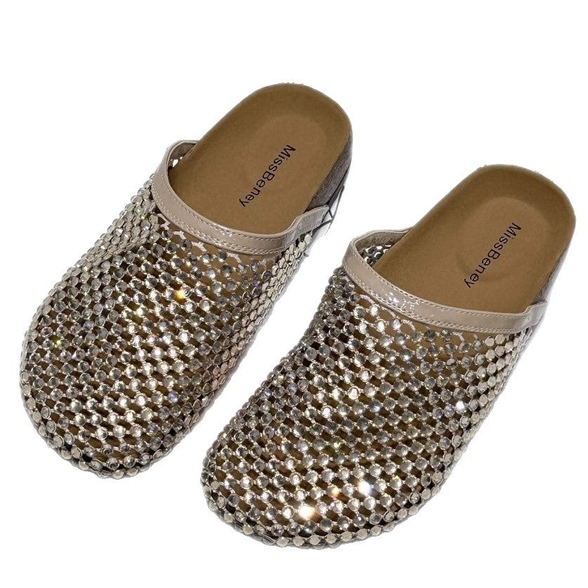 Damen Modische Clogs mit Funktionsoberfläche und komfortablem Fußbett EB
