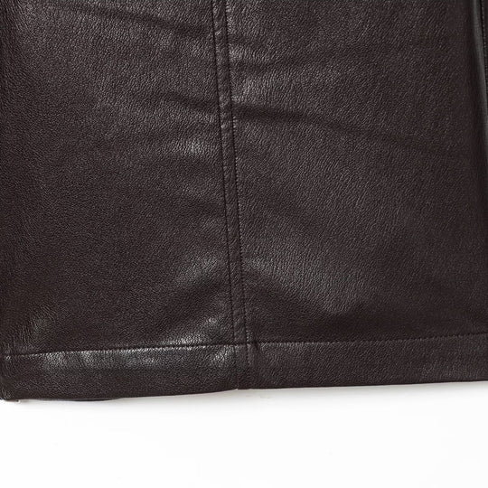 Damen Kunstleder Shorts mit elastischem Bund und modischen Details EB