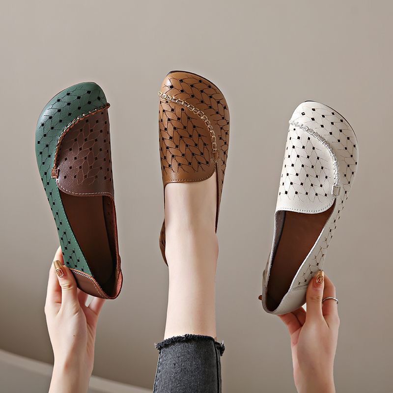 Damen Elegante und bequeme Ballerinas mit atmungsaktiver Oberflächenstruktur EB