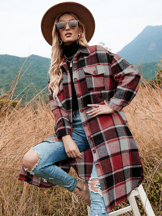 Damen Flanellhemd-Kleid mit Karomuster EB