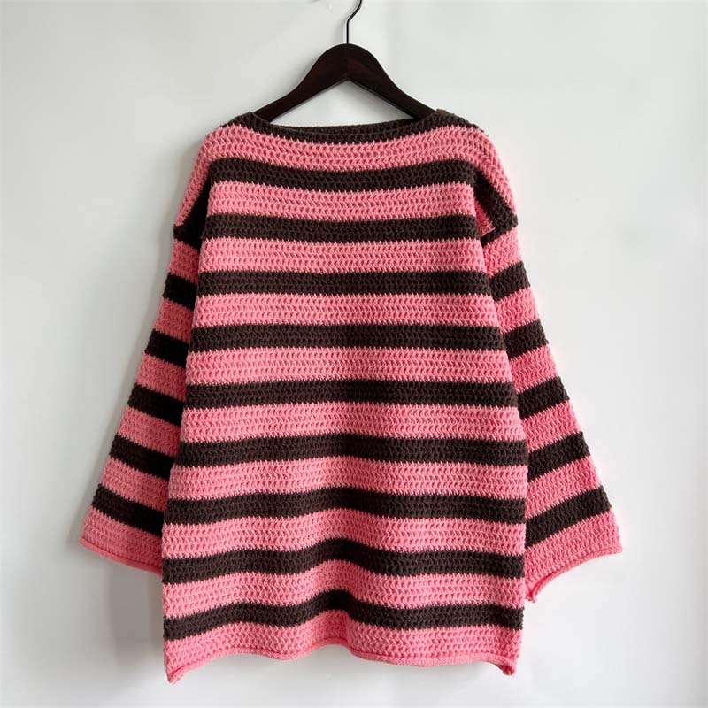 EB | Gestreifter Strickpullover Mit Sanften Farben