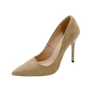 Damen elegante spitze Pumps mit feinem Veloursleder EB