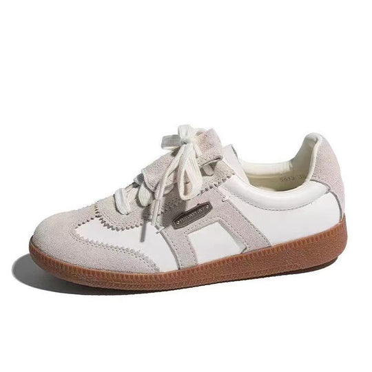 Damen Sportliche Sneaker mit Leder- und Wildlederkombination EB