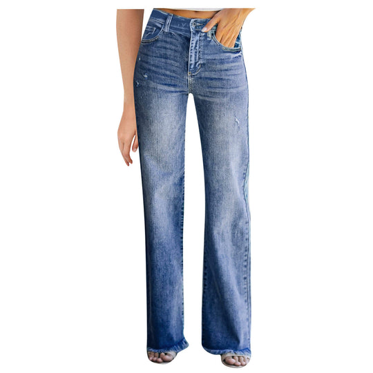 Damen Flared Jeans im Retro-Look mit hohem Bund EB