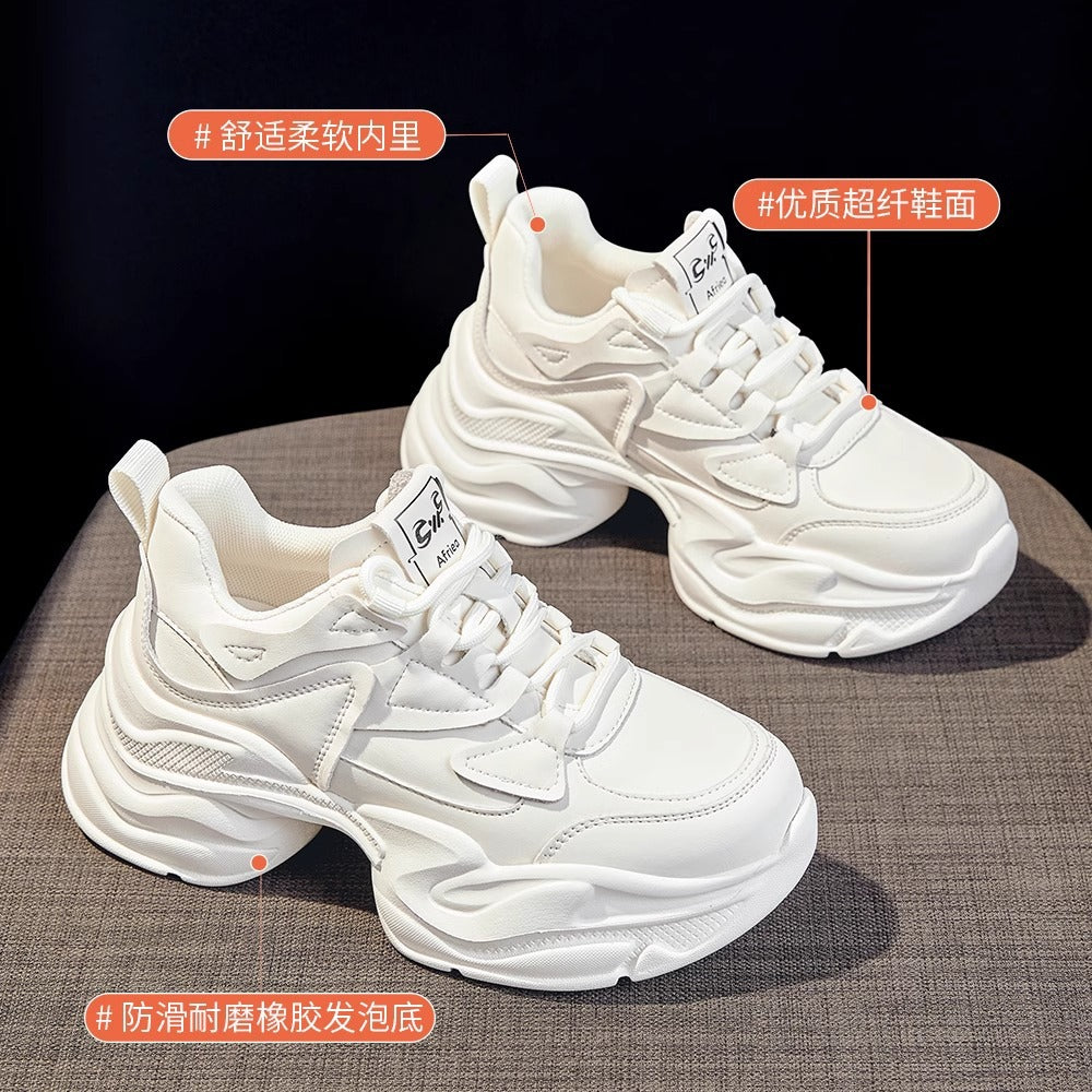 Damen modische Chunky Sneakers mit atmungsaktiver Oberflächenstruktur EB