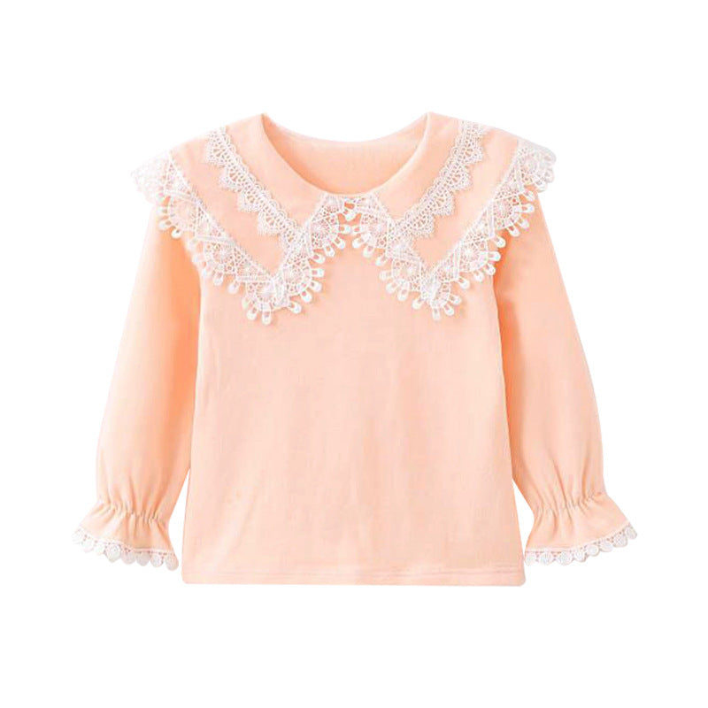 Damen Sweatshirt mit hohem Spitzenkragen EB