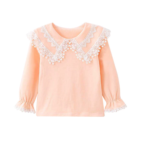Damen Sweatshirt mit hohem Spitzenkragen EB