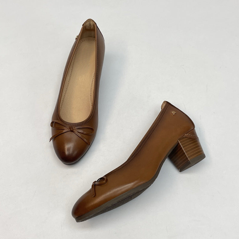 Damen Elegante Ballerinas mit modischem Schleifen-Detail EB