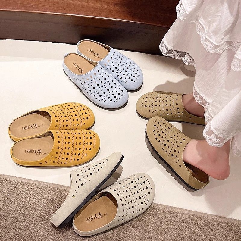 Damen Bequeme Clogs mit luftigen Aussparungen und rutschfester Sohle EB