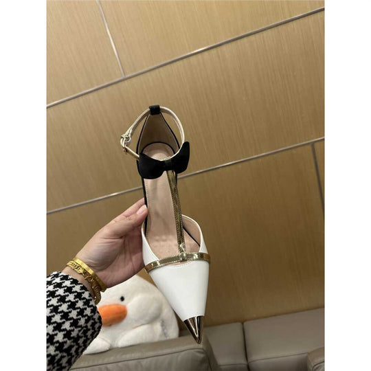 Damen elegante Slingback High Heel Pumps mit dekorativem Riemendesign EB