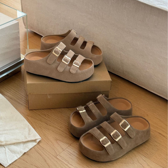 Damen Komfortable Riemensandalen mit verstellbaren Schnallen und ergonomischem Fußbett EB