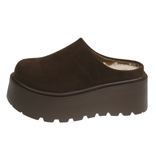 Damen Komfort Clogs mit dickem Plateau und weichem Obermaterial EB