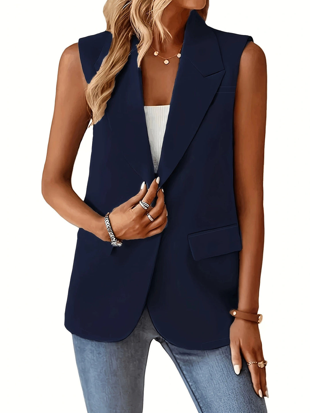 Damen Stylischer Blazer-Weste EB