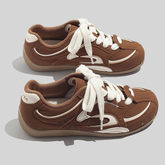Damen Sportliche Sneaker mit rutschfester Gummisohle und atmungsaktiver Struktur EB