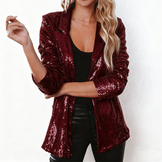 Damen Glitzer Blazer EB