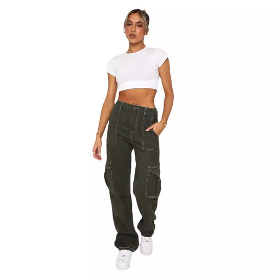 Damen lässiges oversized T-Shirt mit Statement-Aufdruck EB