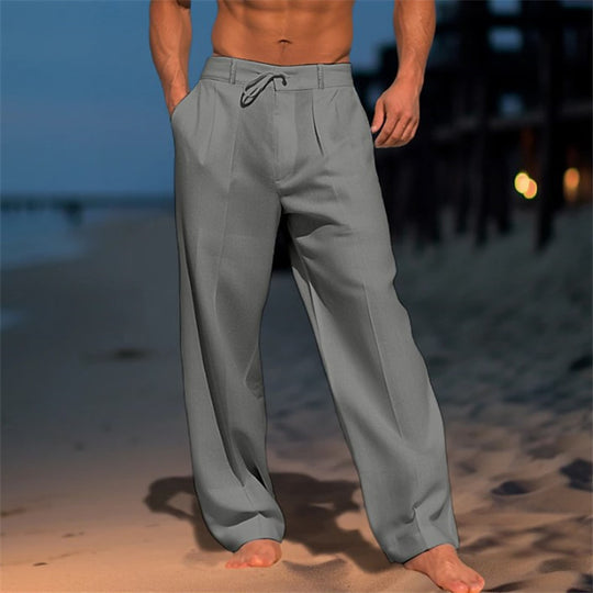 Herren weite Sommerhose mit elastischem Bund und praktischen Taschen EB