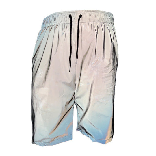 Damen Sportliche Shorts mit reflektierendem Effekt und elastischem Bund EB